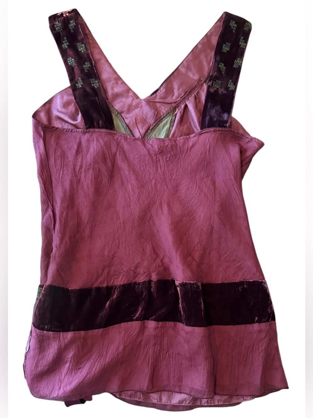New Hale Bob Silk Cross Stitch Embroidered Tank Top Size Medium - Picture 2 of 2